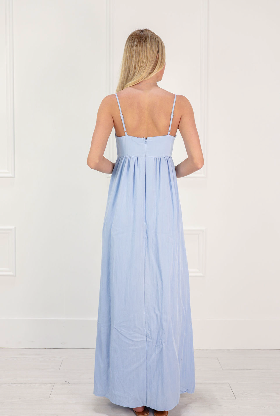 Sweetheart Maxi Dress Light Blue - Clothe Boutique
