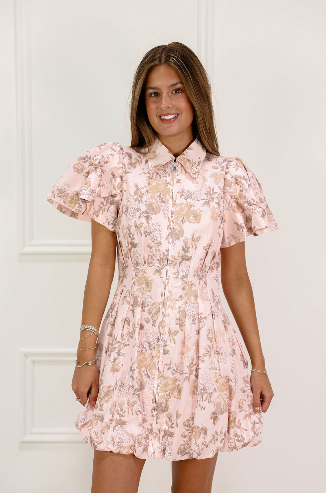 bubble hem dress Shona Joy - Otis Bubble Hem Mini Dress - Ivory main image 1