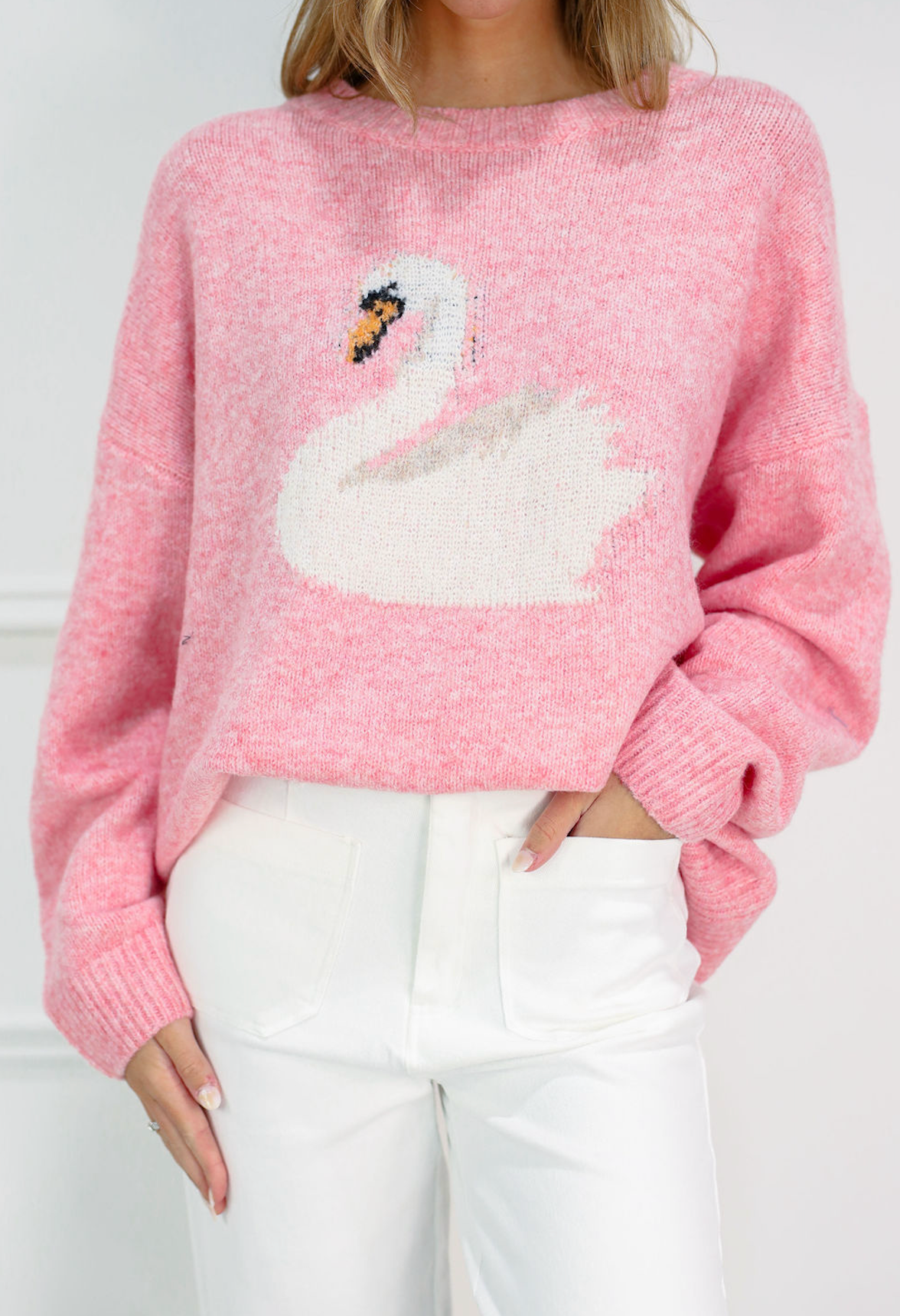 Pink Swan Sweater