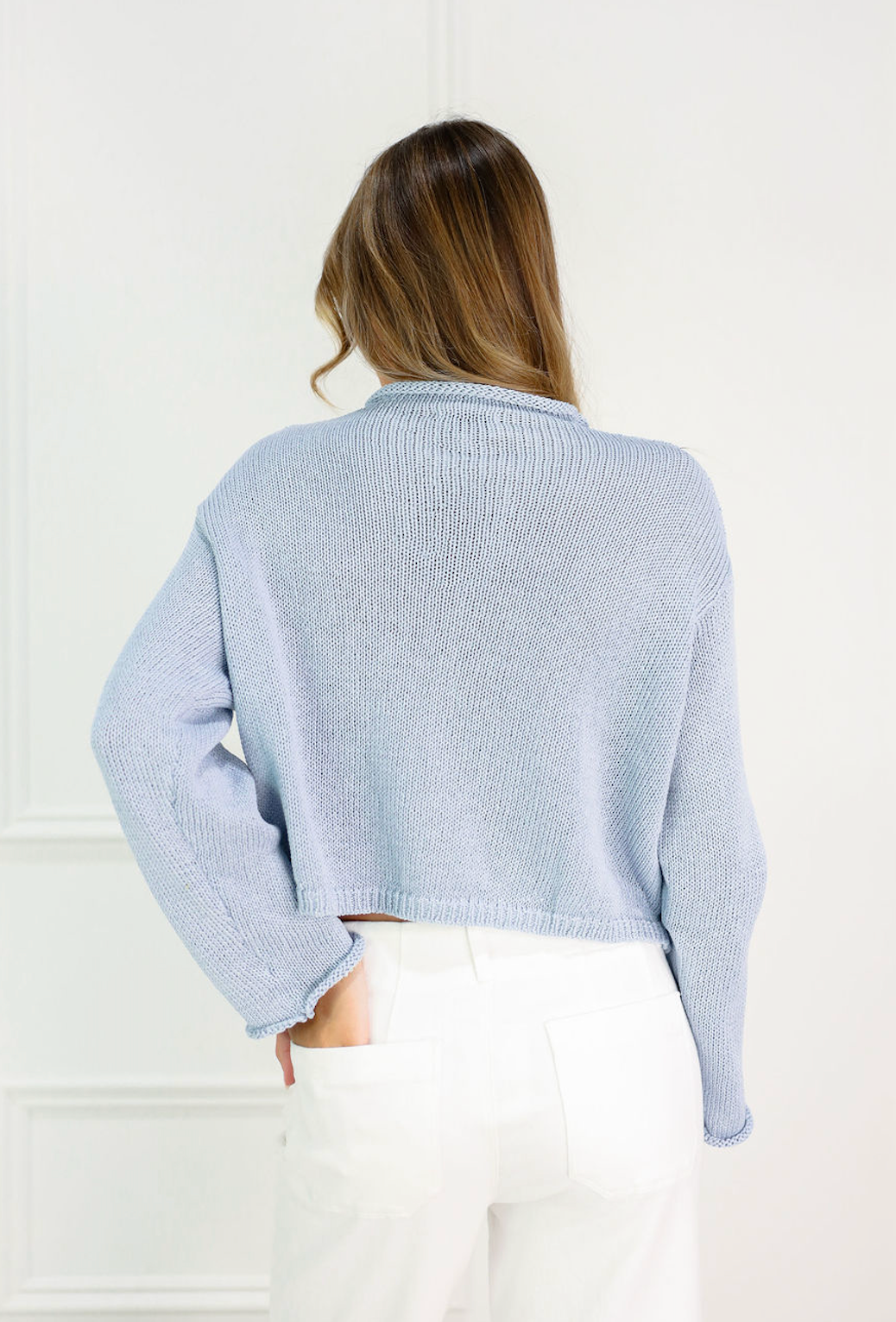 Breezy Knit Cardigan Blue