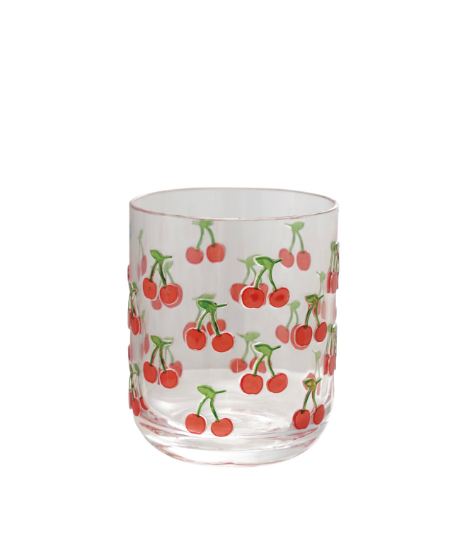 Cherries Drinking Glass