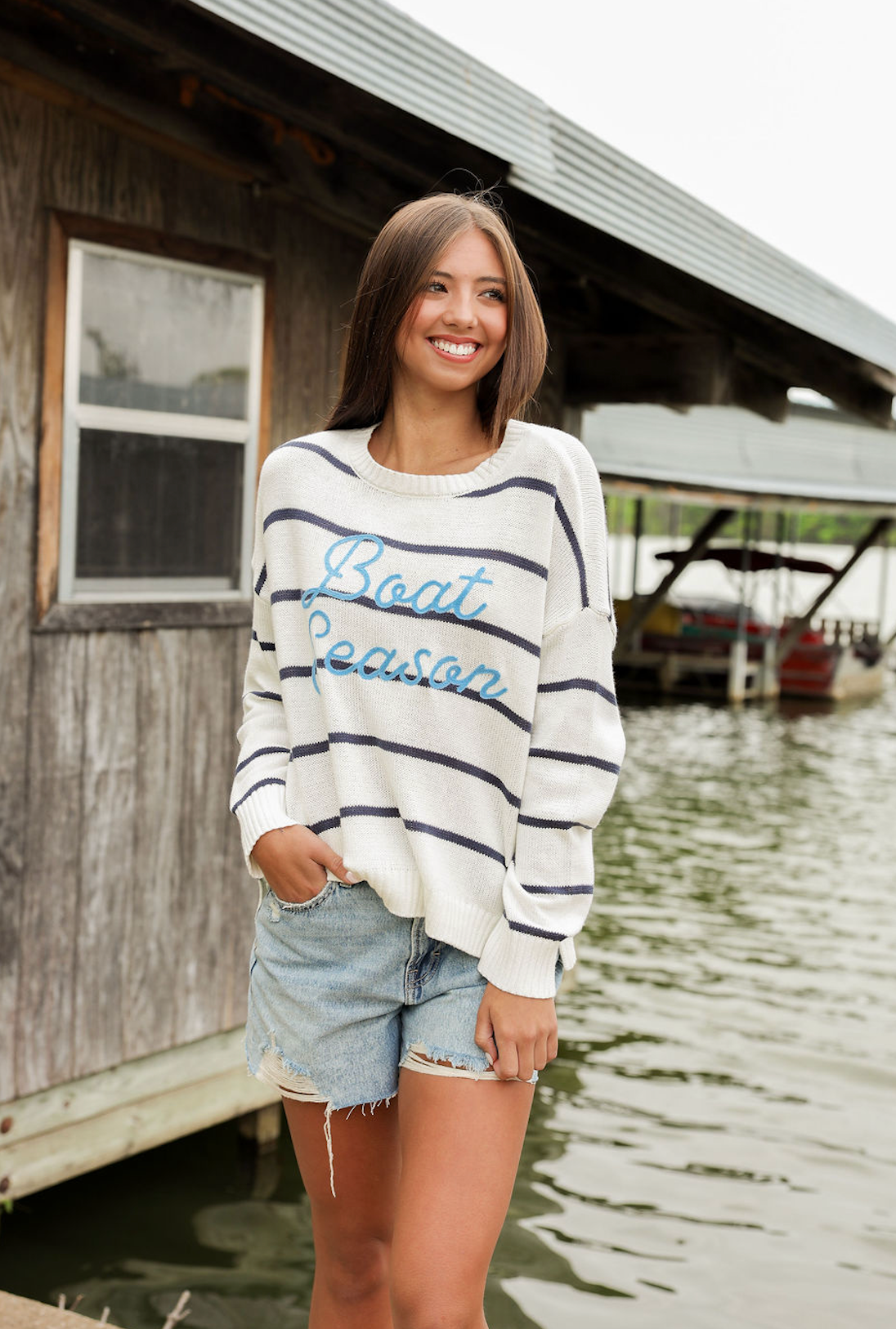 Boat Season Relaxed Fit Sweater - Clothe Boutique