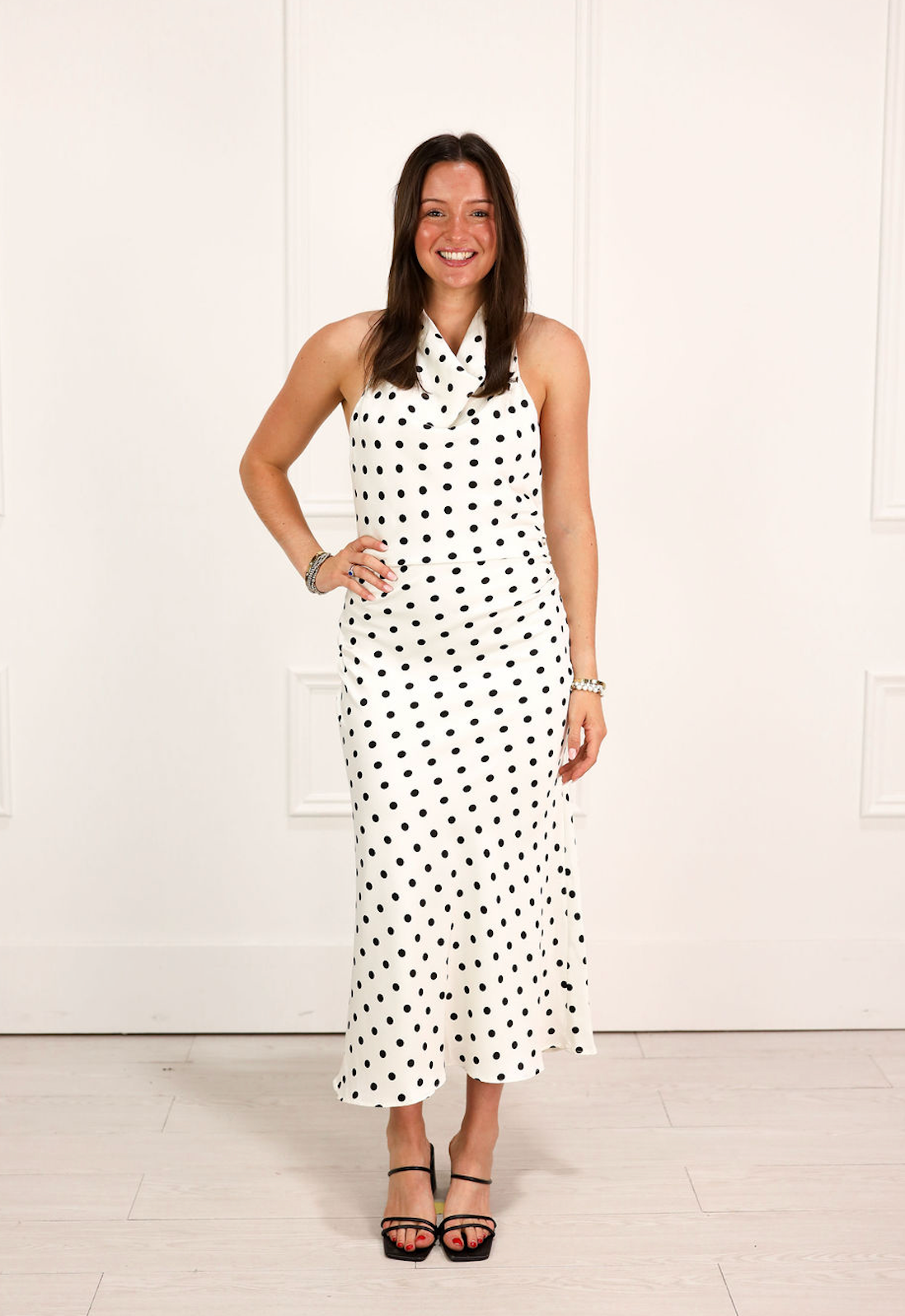 Kaycee Polka Dot Halter Dress