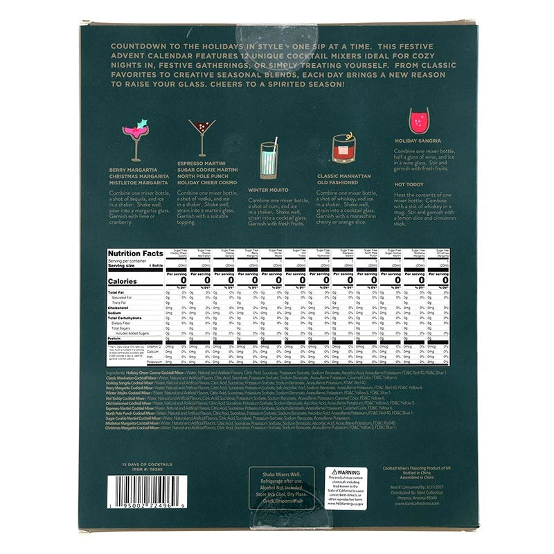 12 Days of Cocktails Advent Calender