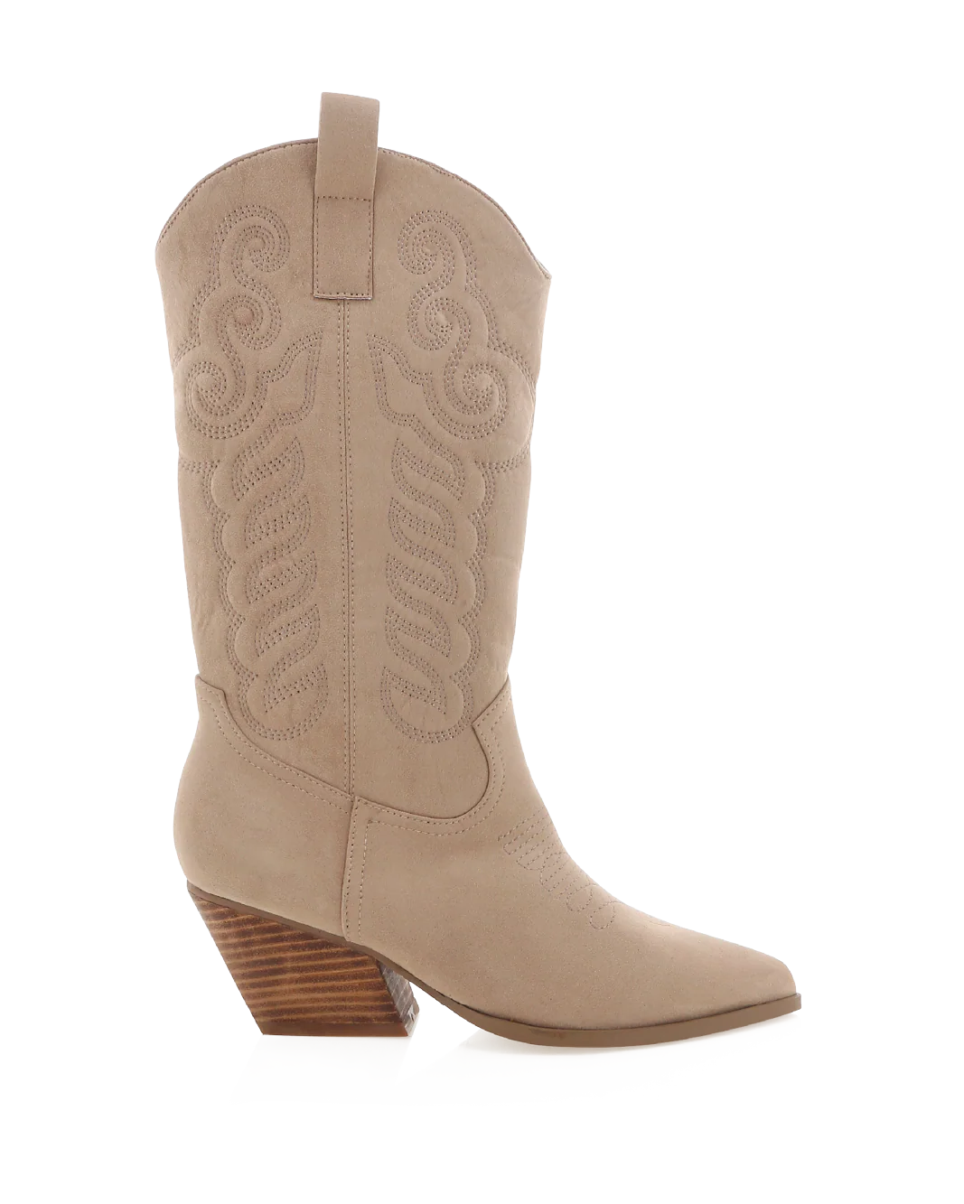 Zaylia Billini Cowboy Boot Porcini Suede