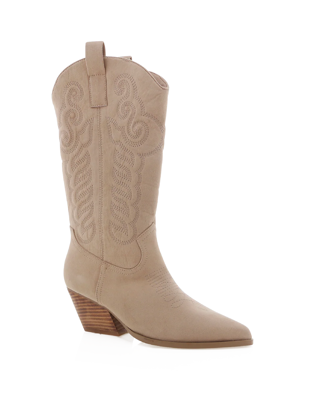 Zaylia Billini Cowboy Boot Porcini Suede