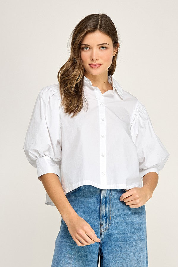 Puff Sleeve Blouse - Clothe Boutique