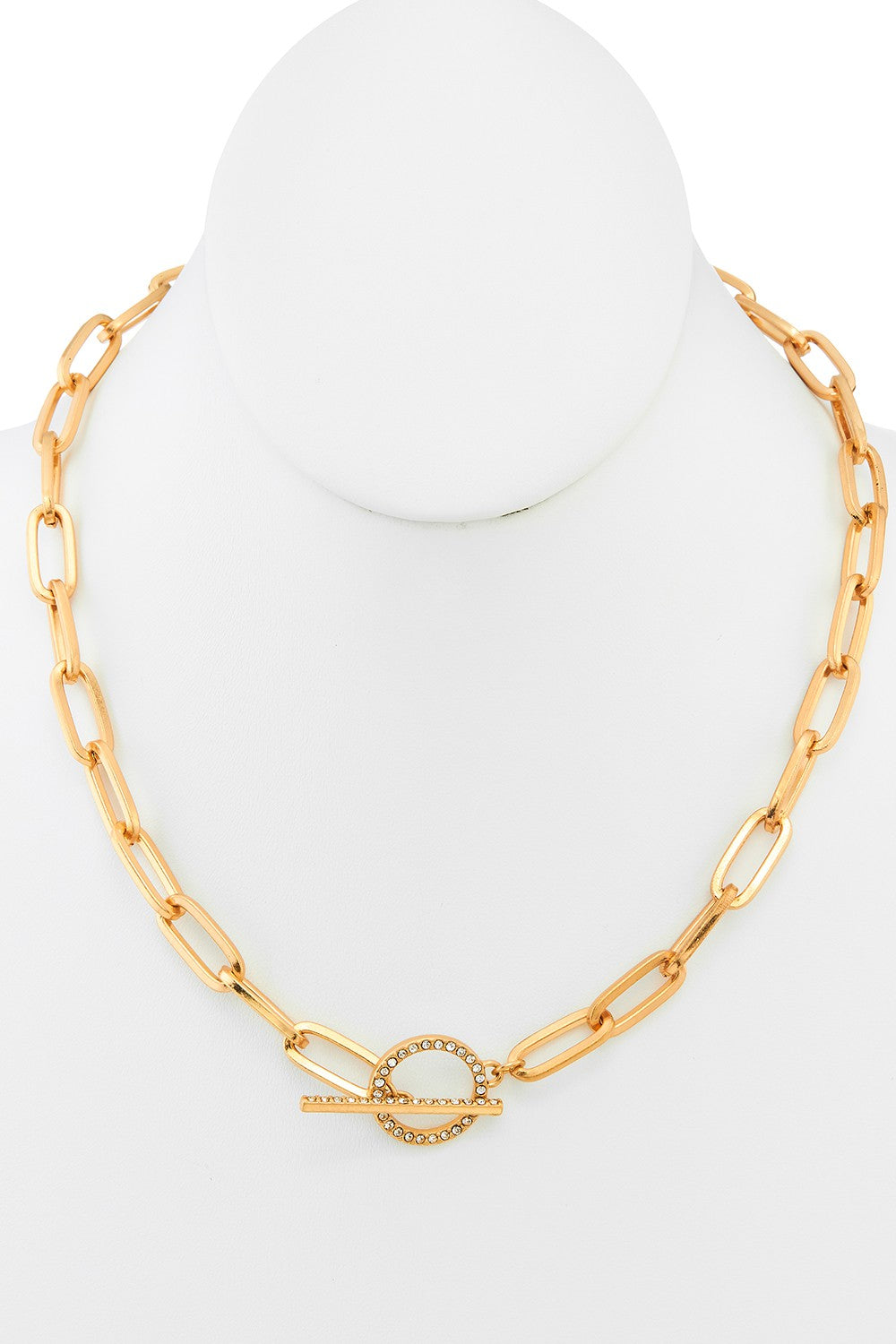 Rhinestone Toggle Necklace