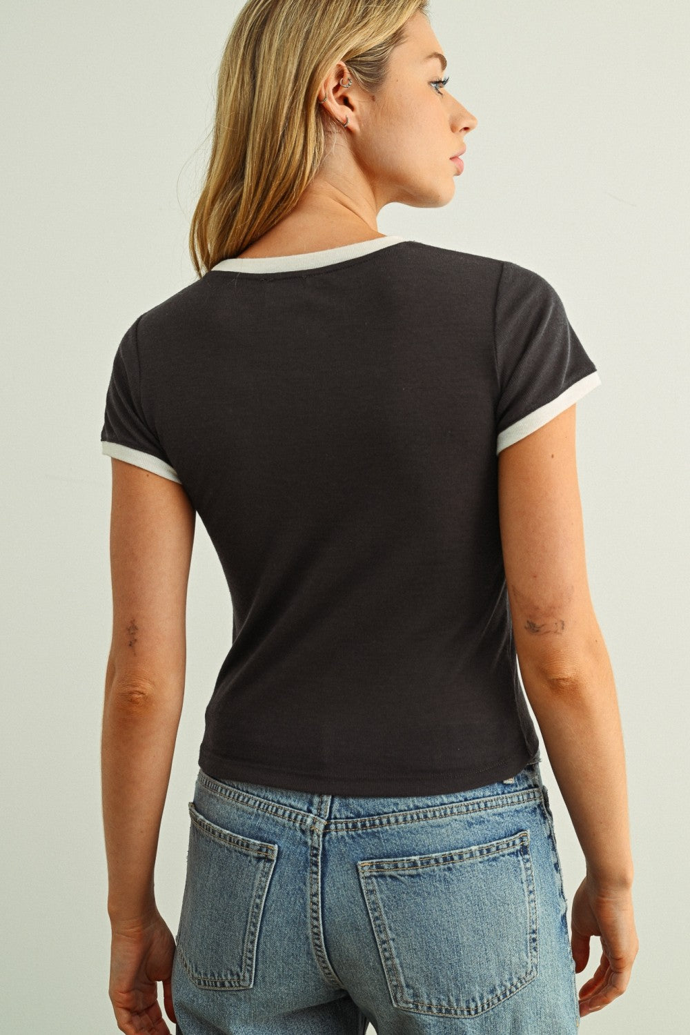Essential Short Sleeve Tee Charcoal - Clothe Boutique