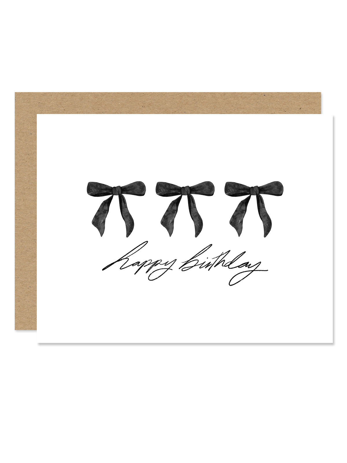 Black Bow Birthday Card