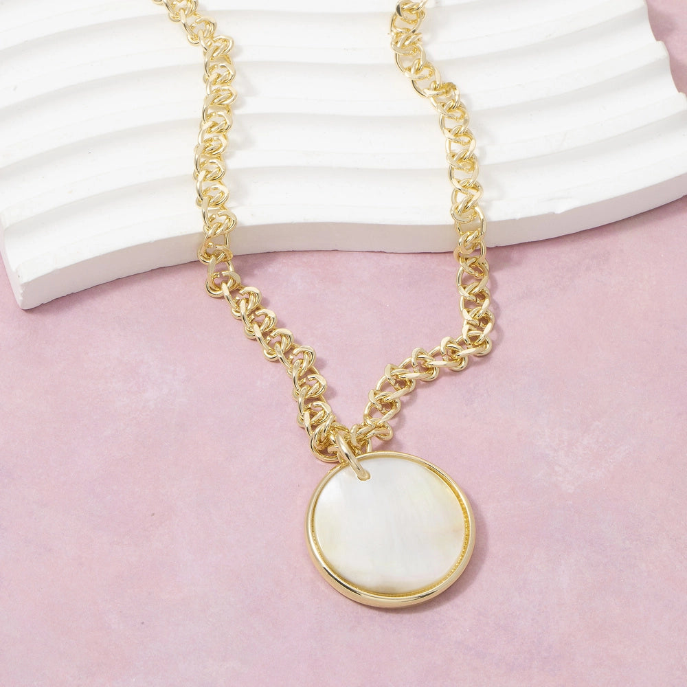 Pearl Disc Necklace