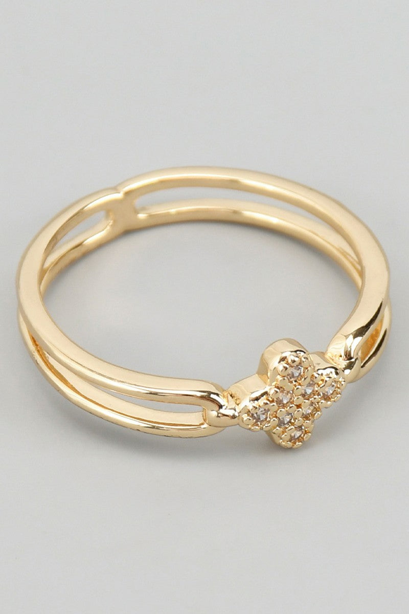 Pave Clover Ring