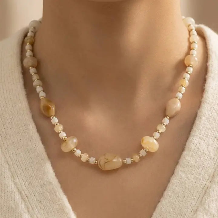 Earth Tone Beaded Necklace
