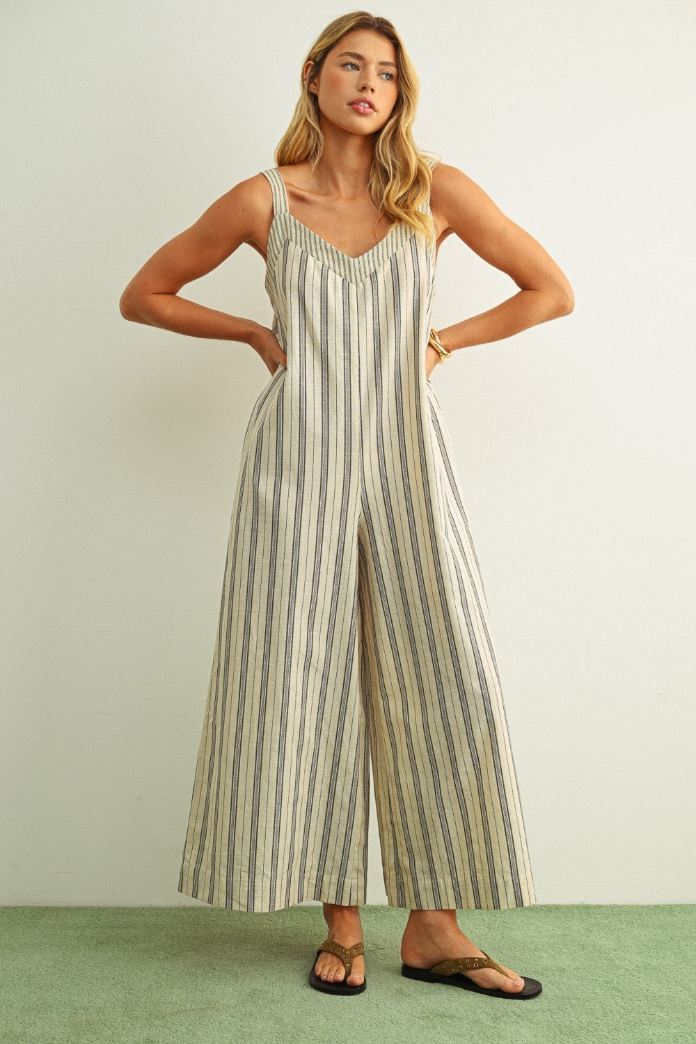 Stripe Wide Leg Jumpsuit