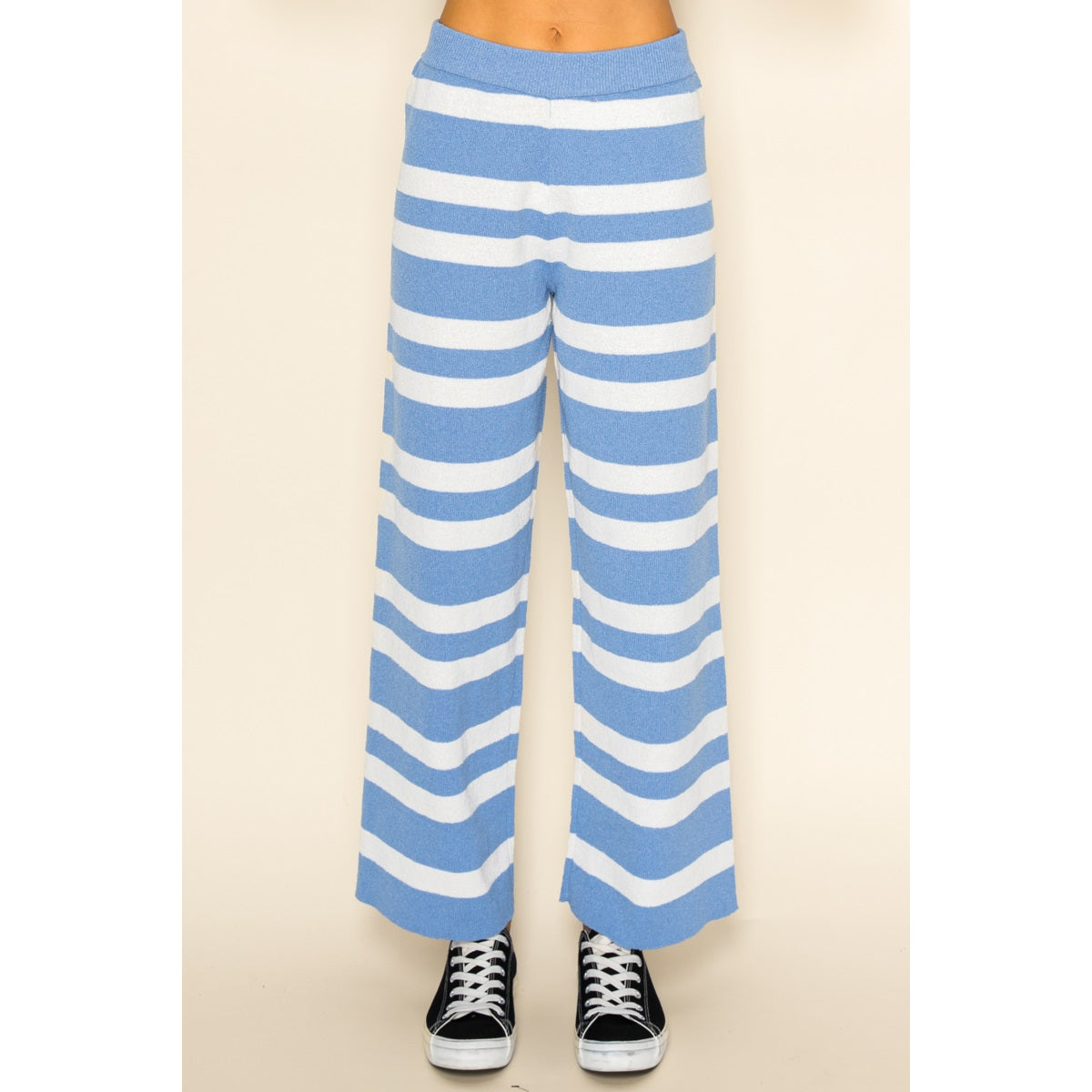 Eli Stripe Knit Top & Pants Set of 2 Blue - Clothe Boutique