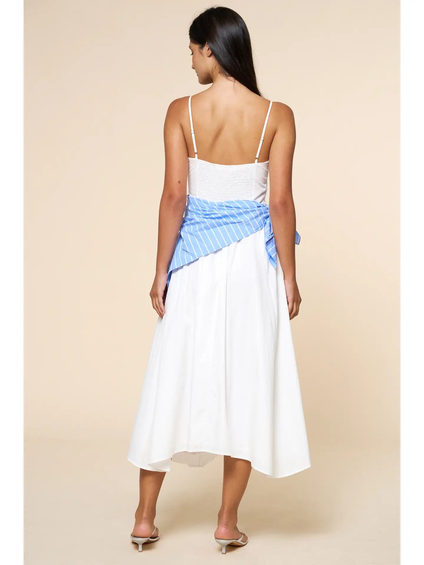 Stripe Waist Bandana Dress