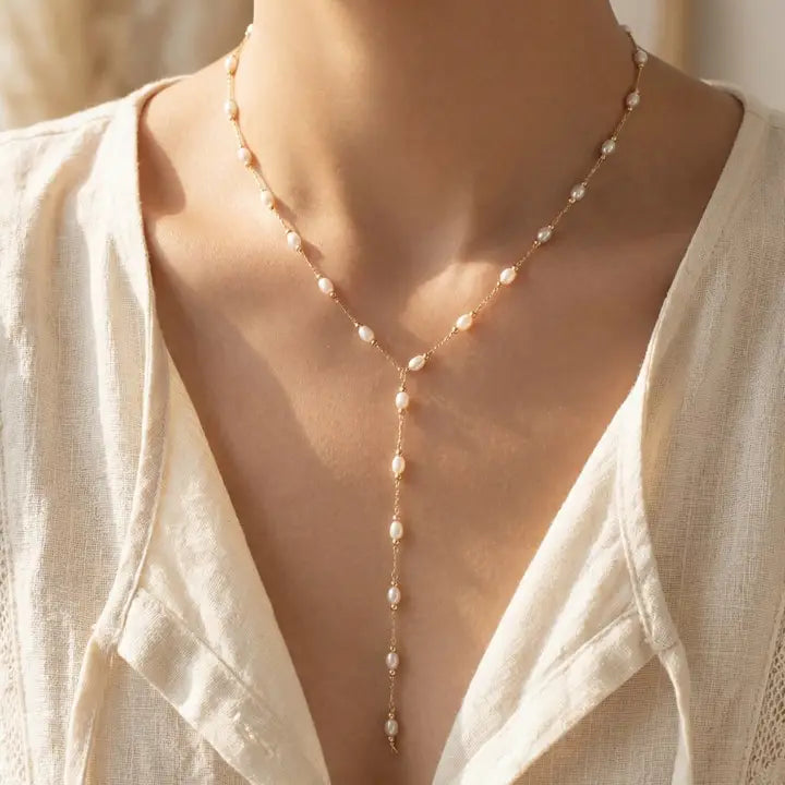 Pearl Lariat Y Necklace