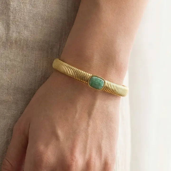 Stone Bangle Green