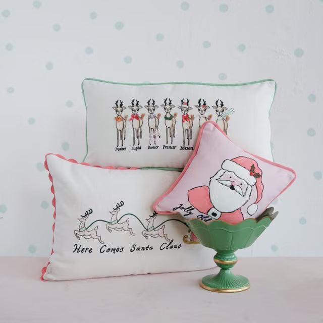 Santa Clause Ric Rac Pillow