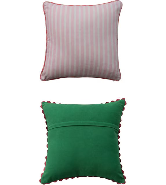 Holiday Linen Pom Pillow