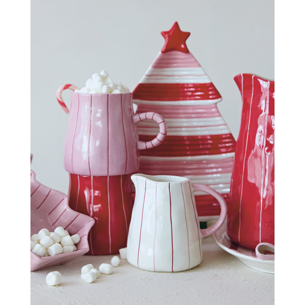 Hand Painted Stripe Creamer