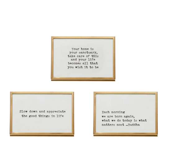 Matte Gold Glass Frame - Clothe Boutique