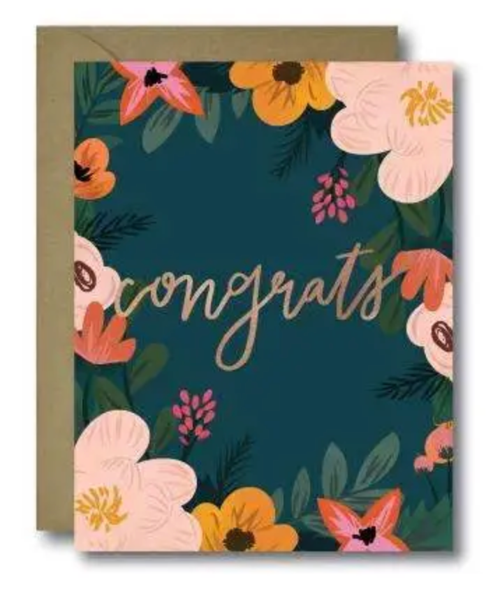 Floral Congrats Card - Clothe Boutique
