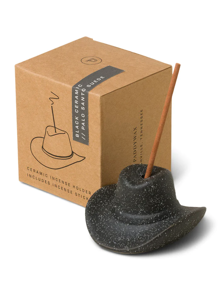 Cowboy Hat Incense Holder Black - Clothe Boutique