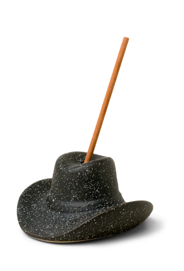 Cowboy Hat Incense Holder Black - Clothe Boutique