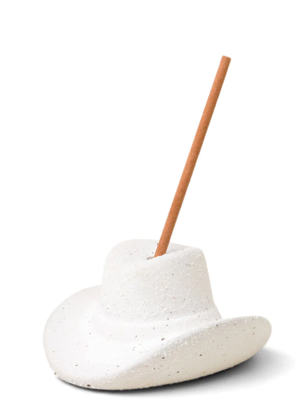 Cowboy Hat Incense Holder White - Clothe Boutique