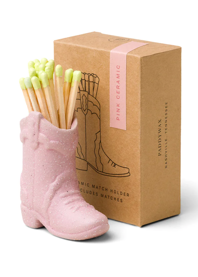 Cowboy Boot Match Holder Pink