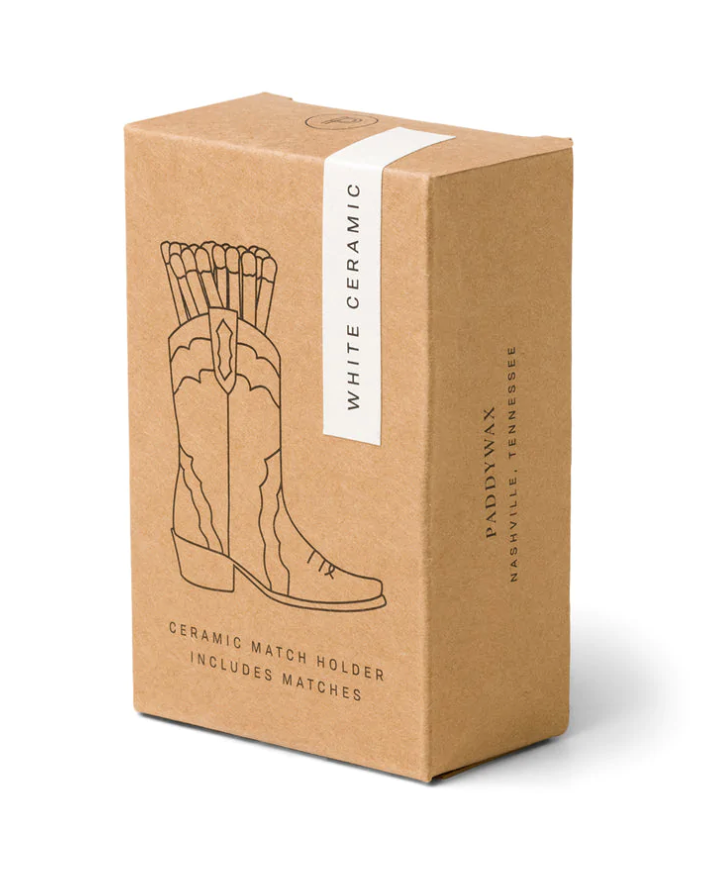 Cowboy Boot Match Holder White