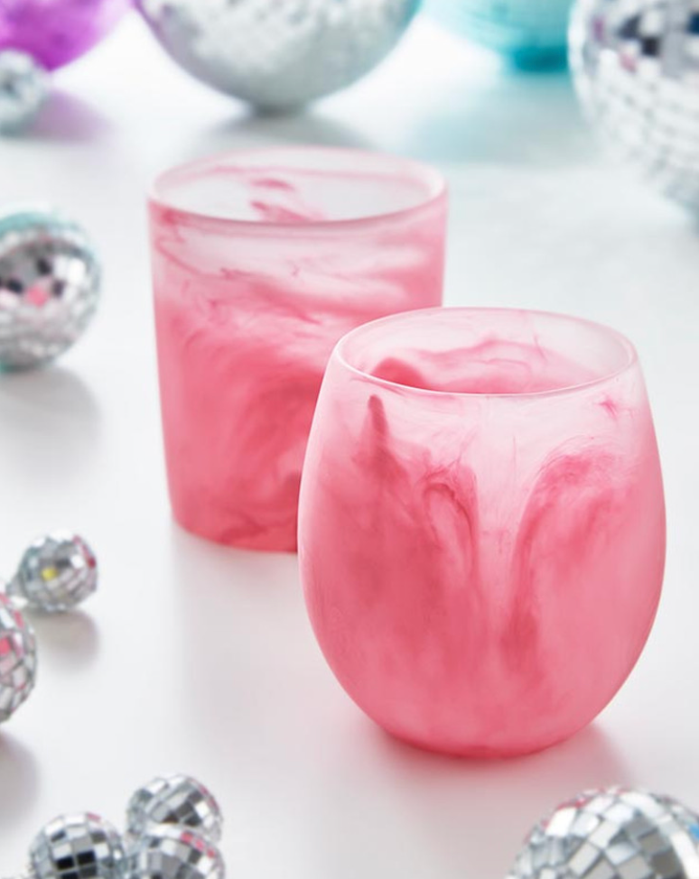 Resin Swirl Cup - Dark Pink