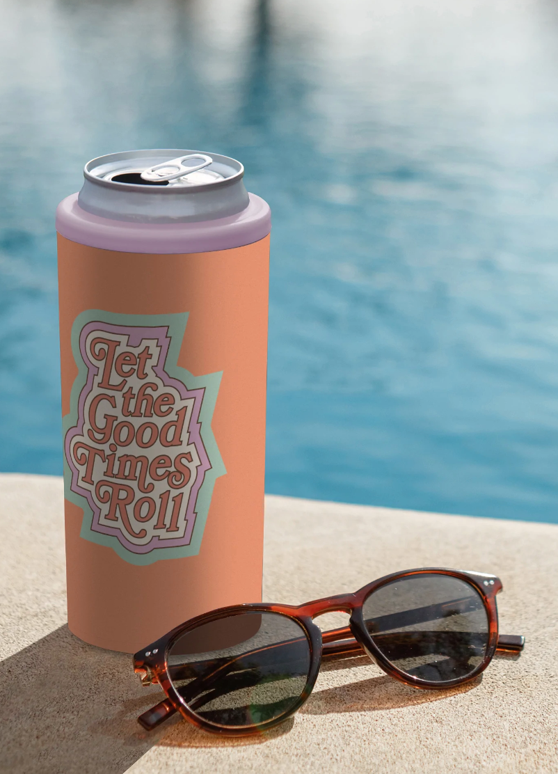Let the Good Times Roll Slim Can Cooler – Clothe Boutique