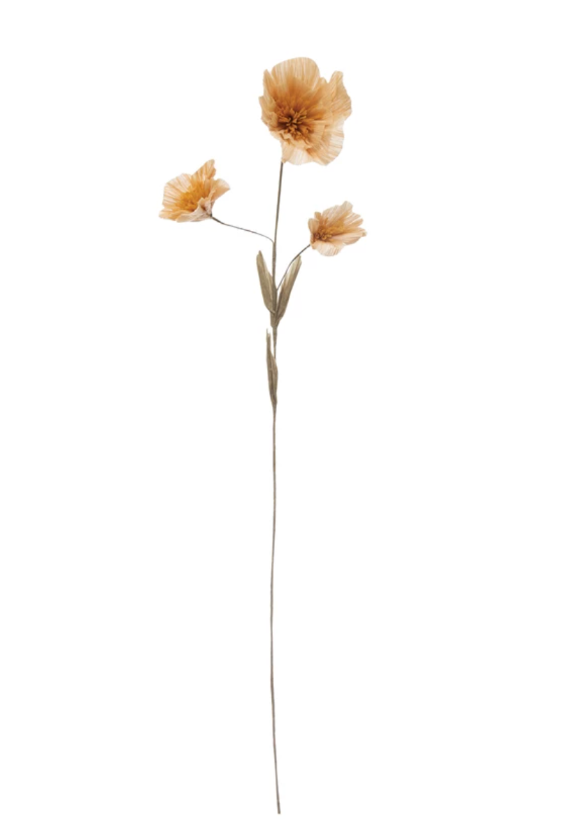 Paper Flower Stem Orange - Clothe Boutique