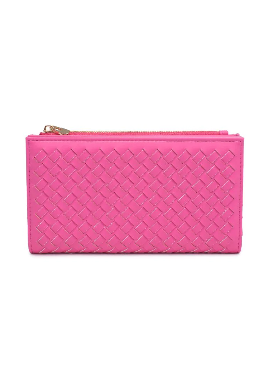 Thalia Woven Wallet Pink