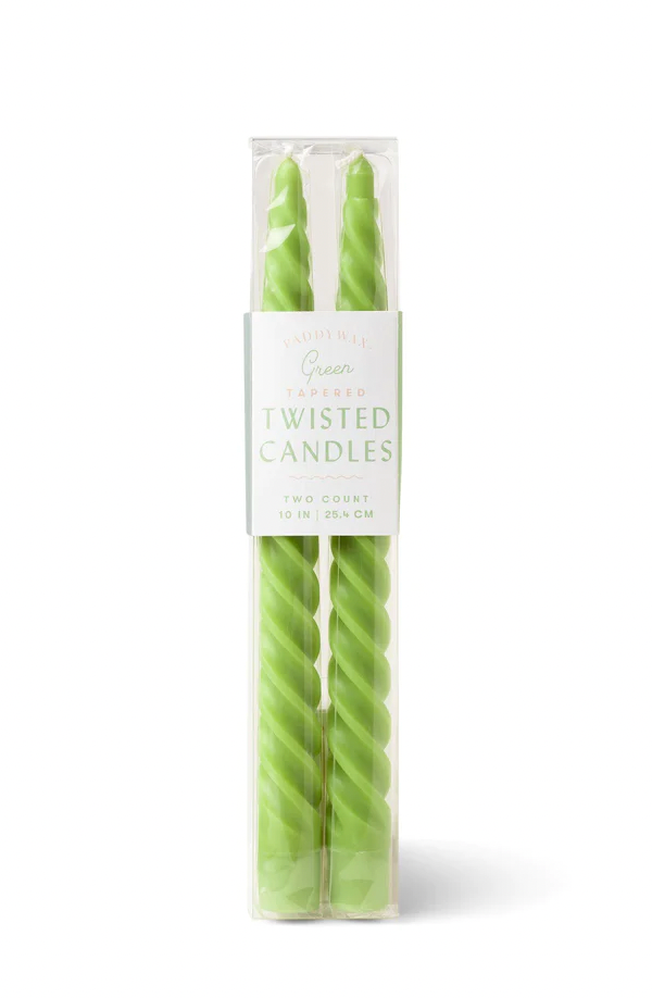 Lime Twisted Taper Candles - Clothe Boutique