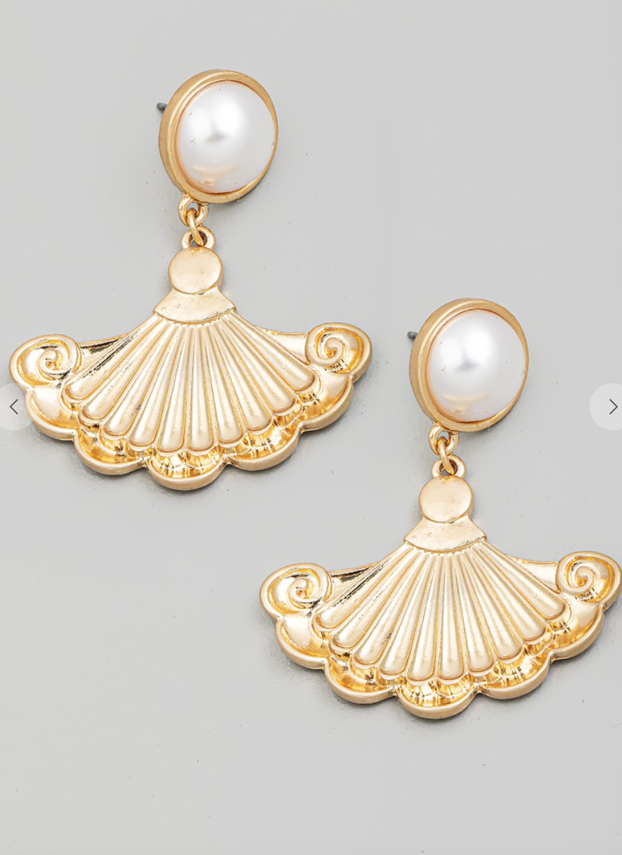 Sea Shell Drop Earrings - Clothe Boutique