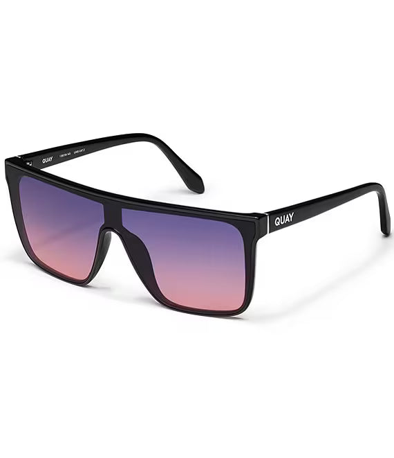 Nightfall Medium Quay Sunglasses - Black/Dusk Pink