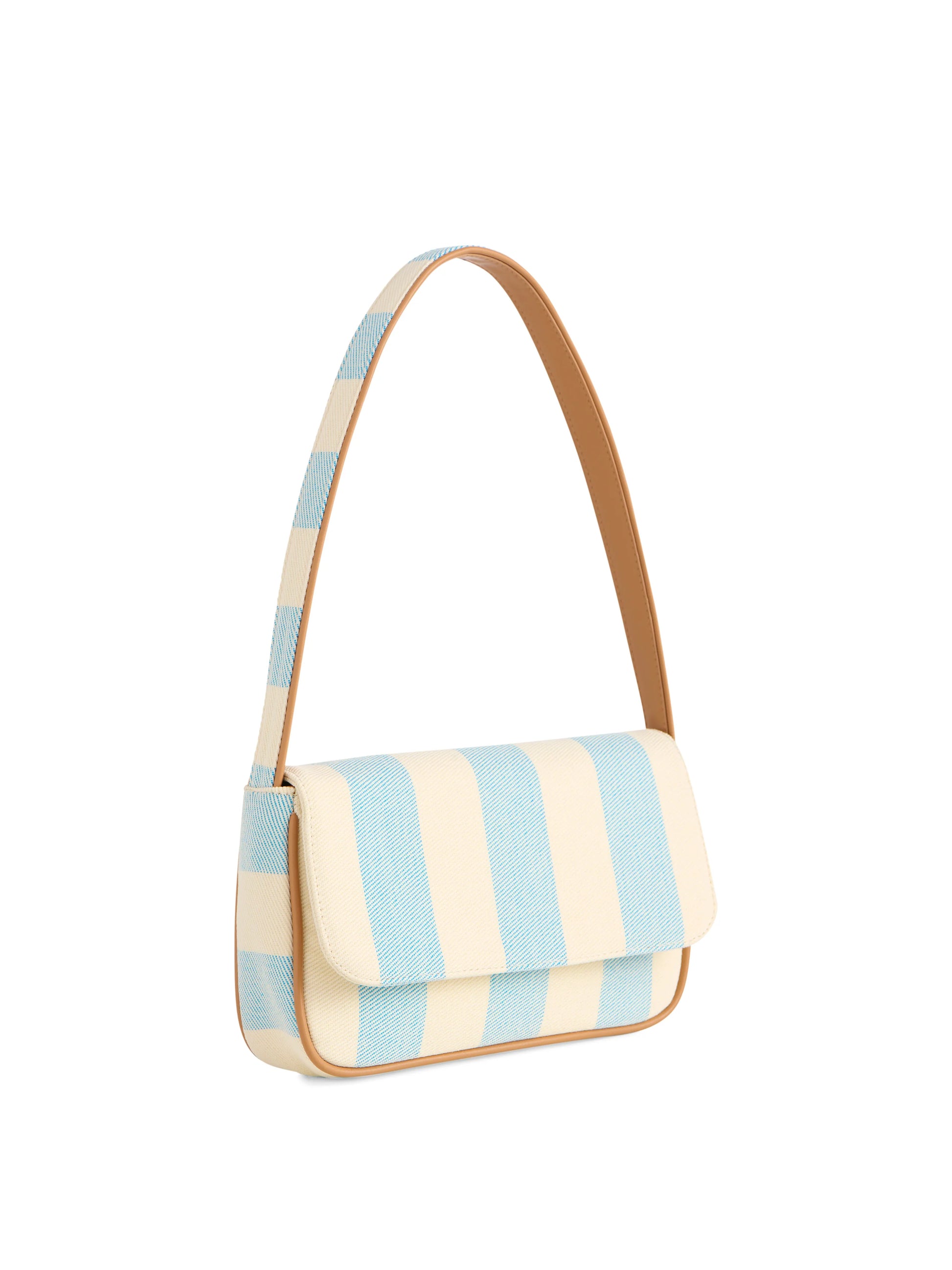 Positano Stripe Shoulder Bag Blue - Clothe Boutique