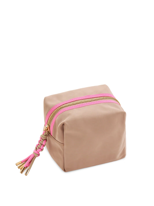 Jet Boxy Zip Pouch Tan SM