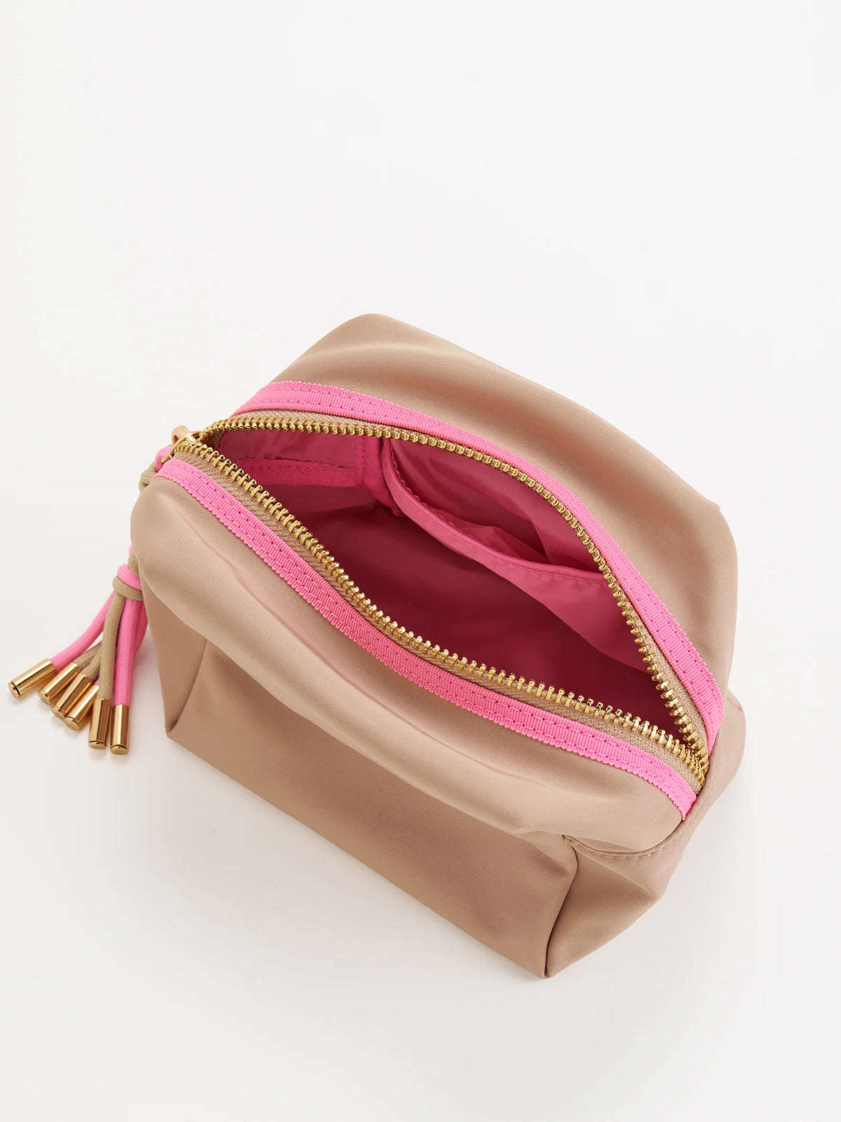 Jet Boxy Zip Pouch Tan SM