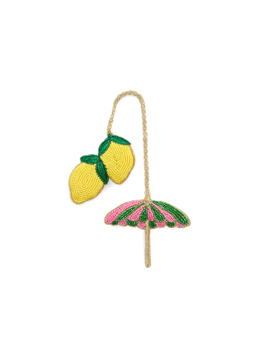 Lemon/Umbrella Beaded Bag Charm - Clothe Boutique
