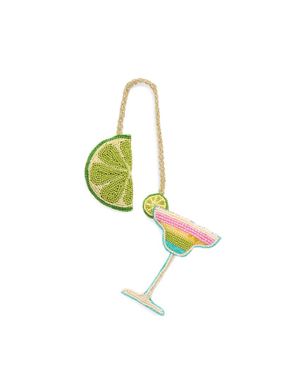 Lime/Margarita Beaded Bag Charm - Clothe Boutique