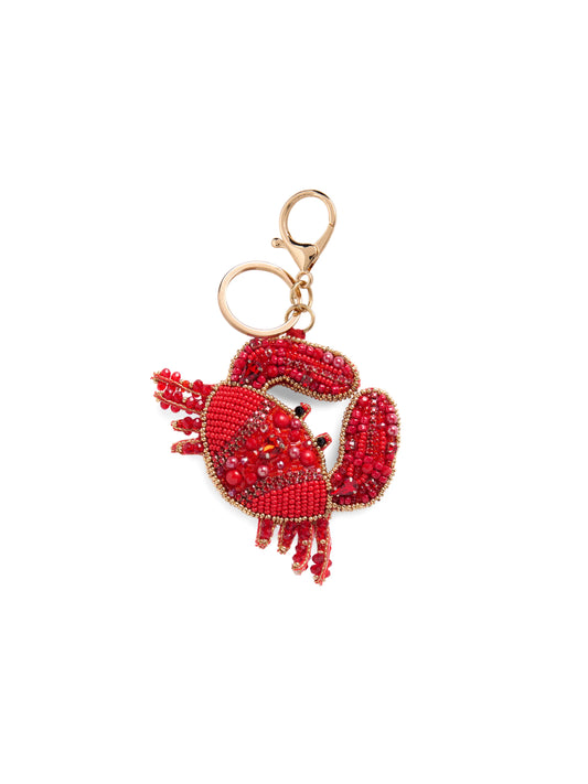 Crab Beaded Bag Charm - Clothe Boutique