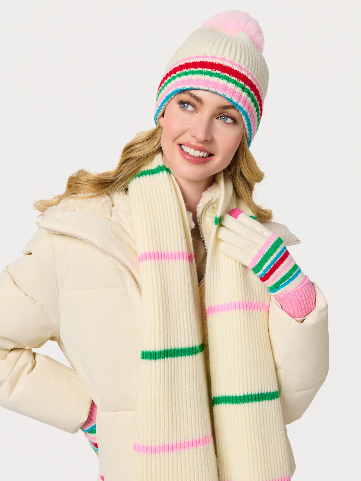 Elle Touchscreen Gloves Ivory