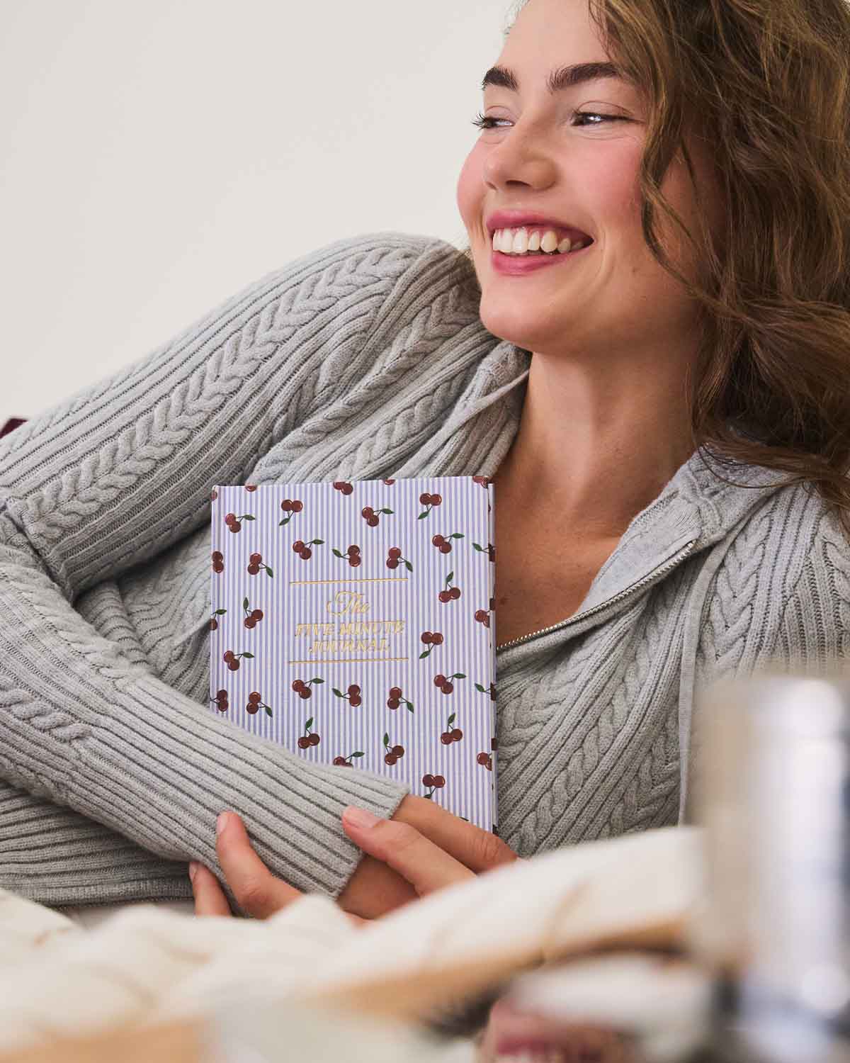 Cherry Stripe Five Minute Journal