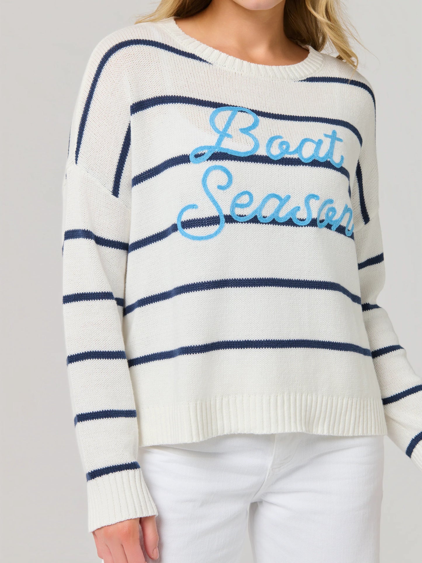Boat Season Relaxed Fit Sweater - Clothe Boutique