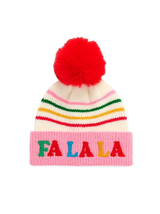 Fa La La Striped Beanie