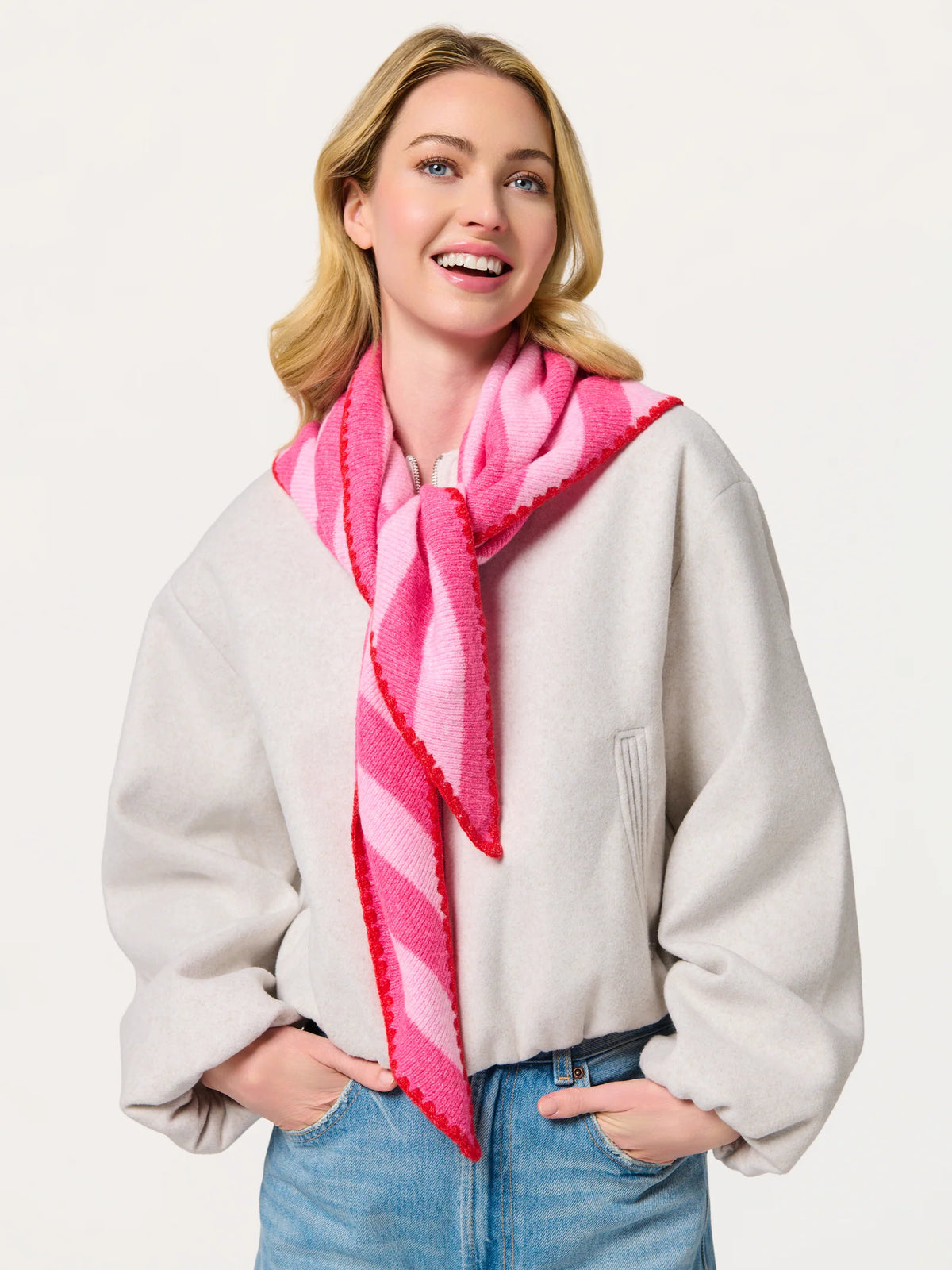 Joy Triangle Scarf LG Pink